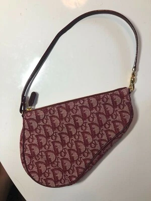 Bolso Sillín Christian Dior Trotter Vintage Rojo Excelente Estado Foto 1 de 4