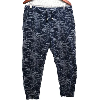 Pantalones de chándal Maison Scotch tejidos para mujer 3 12 azules cómodos salón ropa de resort Foto 1 de 4