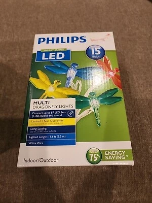 Philips Ahorro de Energía LED 15 Bombillas Multicolor Libélula Luces Interior/Exterior Foto 1 de 4