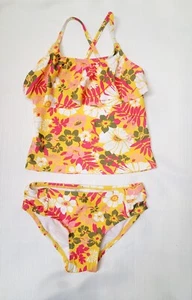 NWT Girls' Kanu Surf Tankini 2-Piece Yellow Spring Bouquet SZ 7    Swimsuit  B17 - Picture 1 of 9