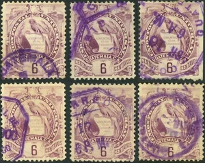 Guatemala #47 Quetzal 6c Matasellos Variedad Sello Cancelación 1895 América Latina - Imagen 1 de 7