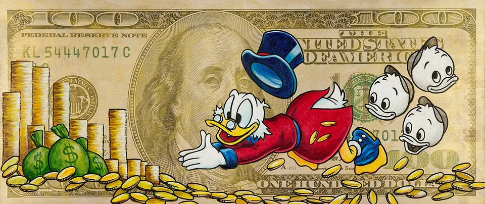 Ducktales Walt Disney Bellas Artes Stephen Fishwick Firmado Teniente Edición 195 World is Mine Foto 1 de 1