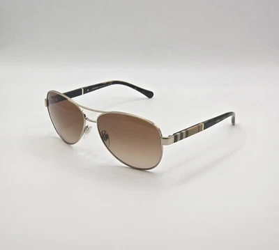 Gafas de sol Burberry BE3080 1145/13 oro claro/marrón degradado lentes 59 mm - Imagen 1 de 4