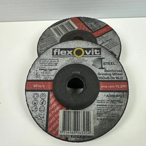 Flexovit 100mm Steel Grinding Disc Reinforced Grind Wheel 100x6.0x16.0mm - Bild 1 von 5