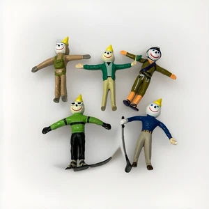 Vintage JACK in the Box Restaurant Bendable Figures LOT Of 5 Golf Ski Sport - Picture 1 of 21