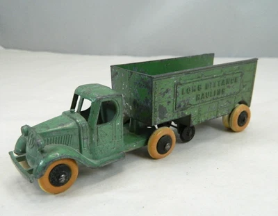 Remolque de transporte de larga distancia Tootsietoy Diecast verde camión 5 1/2" de colección EE. UU. Foto 1 de 4