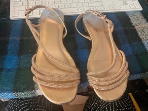 Next forever comfort ladies pink sparkle strappy sandals size 5 worn once - Picture 1 of 3