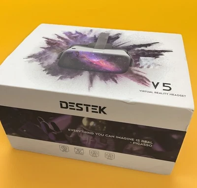 DESTEK V5 VR Headset for Phone Virtual Reality Headset with Bluetooth Controller - Image 1 of 4