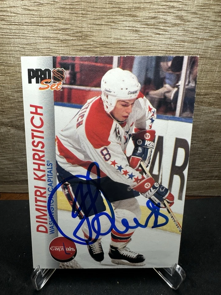 Juego profesional 1992-93 Dmitri Khristich Dimitri Khristich #208 en persona en tarjeta automático Foto 1 de 2