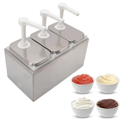 Sauce Dispenser Pump Stainless Steel Condiment Pump Station Condiment Pump - Image 1 of 4