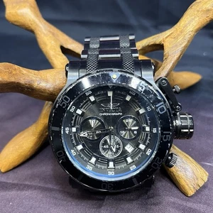 INVICTA Men's Watch 32727 Coalition Forces Black Quartz Chronograph Steel 52mm - Picture 1 of 15
