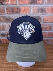 New Era New York Knicks Corduroy 9forty Navy Blue SnapBack Hat - Picture 1 of 7