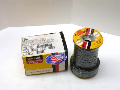 GARLOCK G-200 BRAIDED GRAPHITE COMPRESSION PACKING 3/8" 9.5MM 1LB 41067-1024 - Image 1 of 4