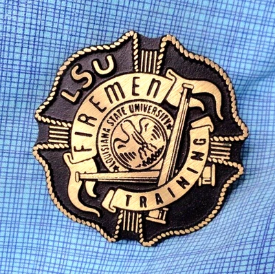 Hebilla de cinturón de entrenamiento de bomberos de la Universidad Estatal de Louisiana de colección DynaBuckle .QRT283 Foto 1 de 4