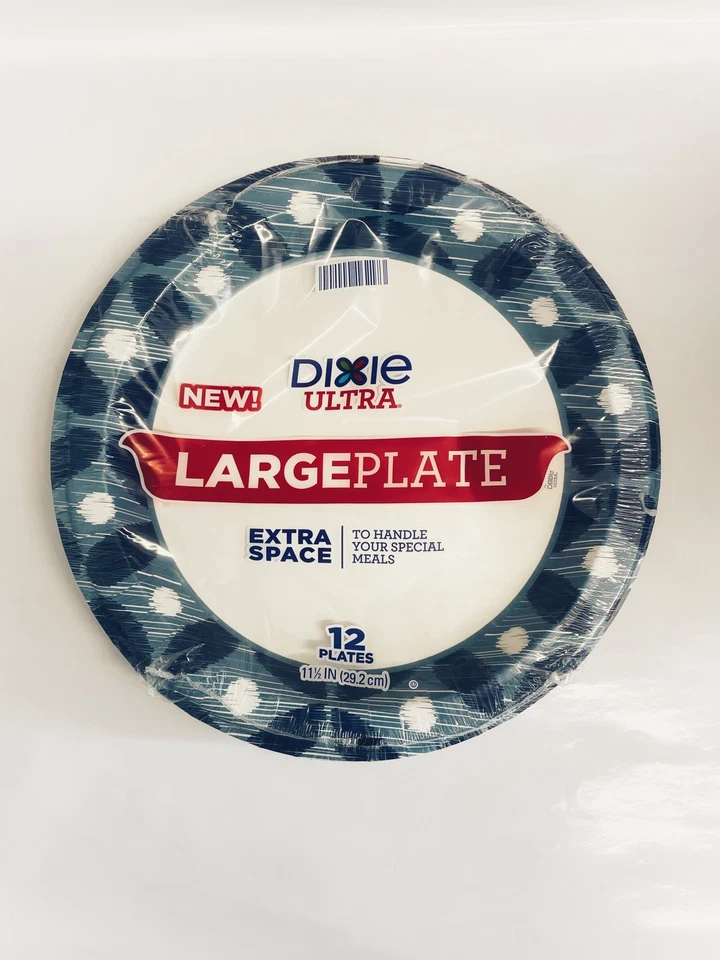 Placas desechables Dixie ultra grandes espacio extra 11 1/2" 12ct de alta resistencia  Foto 1 de 3