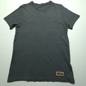 Fjall Raven Mens Shirt Large Gray Basic T Casual Plain Everyday Tee Fox Logo Hem - Picture 1 of 20