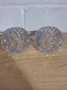 Textured glass candle holders for Tea Light Or Votive Candles 3in Round (BB) - Picture 1 of 5