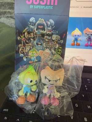 Figura superplástica coleccionable de vinilo Bad Sushi de 2" rebanada y especias jengibre wasabi Foto 1 de 3