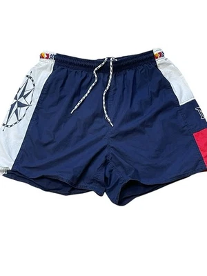 Vintage 90s Newport Blue Spell out Swim Trunks Men's Large - Image 1 of 4