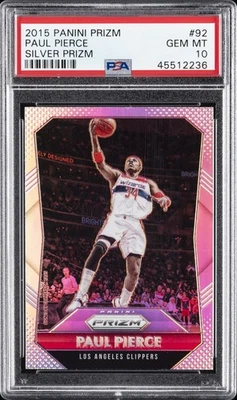 2015 PANINI PRIZM SILVER PRIZM #92 PAUL PIERCE PSA 10 - Image 1 of 2