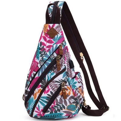 Bolso Bandolera de Lona Mochila Cuero Genuino Bolso de Hombro Informal Daypa... Foto 1 de 4