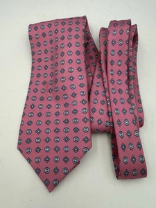 Eljo’s University of Va Richel Pink Patterned Silk Necktie - Picture 1 of 10