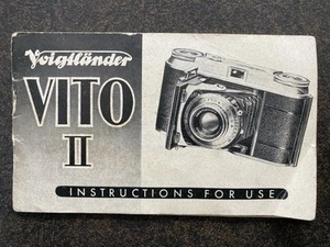 VOIGTLANDER VITO II 35MM CAMERA USER INSTRUCTIONS MANUAL BOOK ORIGINAL VINTAGE - Picture 1 of 9