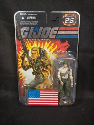 GI Joe Duke First Sergeant (w Flag) 25th Anniversary MOC Foil - Image 1 of 4