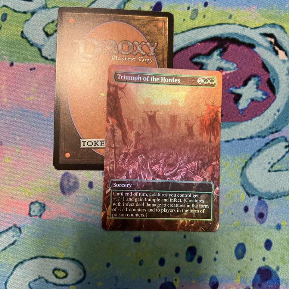 DIY Triumph of the Hordes Full Art Foil Mtg Play Test Card World Of Warcraft  - Image 1 of 1