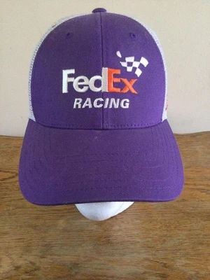 DENNY HAMLIN FEDEX RACING #11 CAP / HAT PURPLE JOE GIBBS RACING MESH BACK - Image 1 of 4
