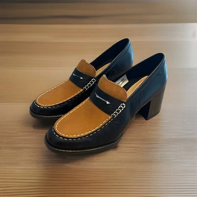 Sperry Women's Top Sider 8 Seaport Penny Heel Loafers, Black Slip-On - Image 1 of 4