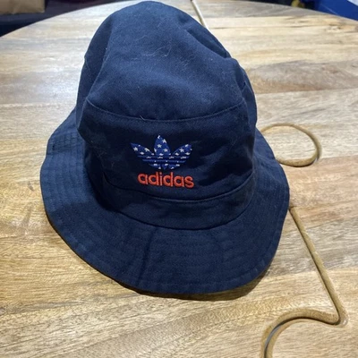 Adidas Originals American Flag Trefoil Bucket Hat One Size Blue Red White - Image 1 of 4