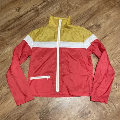 Abrigo retro vintage cortavientos de nailon bloque de color para hombre garra medida cremallera completa Foto 1 de 4