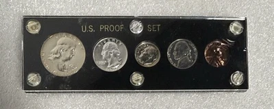 1955 5 Silver Coin Proof Set - In Proof Set Plastic Holder BX13-1 - Image 1 of 4