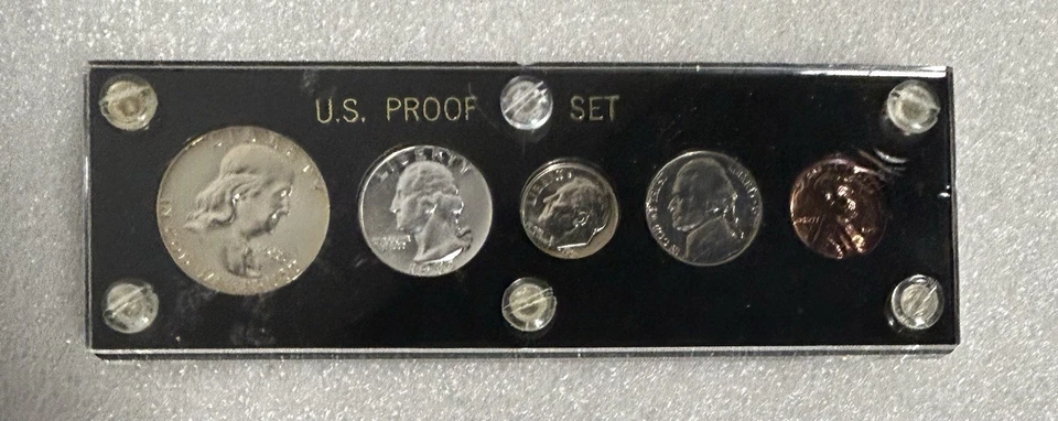 1955 5 Silver Coin Proof Set - In Proof Set Plastic Holder BX13-1 - Image 1 of 4