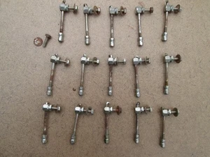 Vintage 30s SUPERTONE STELLA Banjo LUG & HOOK TENSION ROD SET OF 15 GOOD/FAIR - Picture 1 of 6