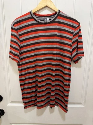 Ibex Men’s Large Striped Short Sleeve Shirt Wool - Image 1 of 3