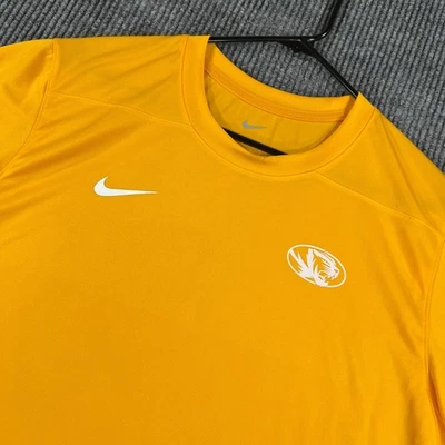 Missouri Tigers Mizzou Shirt Mens Large Yellow Gold Short Sleeve Nike SEC NCAA - Image 1 of 4