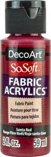 SoSoft Fabric Acrylic Paint 2oz-santa Red