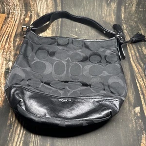 Bolso de Hombro Convertible Coach Legacy Duffle Bucket - Lona/Cuero Negro - Imagen 1 de 12