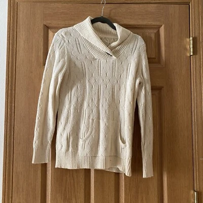 Suéter de punto crema Ruffhewn para mujer talla grande  Foto 1 de 4