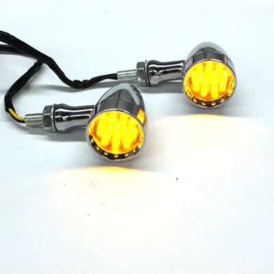 2 Stück 12V Motorrad LED Blinker Lauflicht E geprüft Blinkleuchten für Harley - Bild 1 von 4