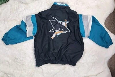 Chaqueta Pesada De Colección Años 90 NHL San Jose Sharks Hockey Starter Talla X-Grande Foto 1 de 4