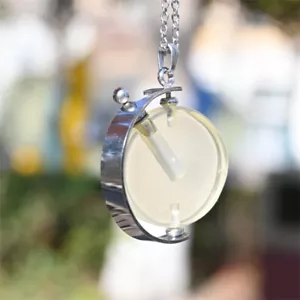 1.4" Natural citrine carved perfume bottle crystal perfume pendant gift 1pc - Picture 1 of 10