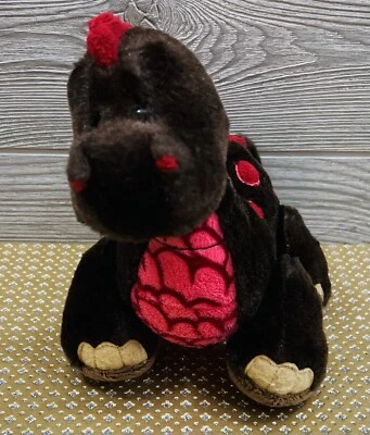 Ganz Cocoa Dinosaur Webkinz Brown Pink Stuffed Animal Plush Toy 9" No Code HM338 - Image 1 of 2