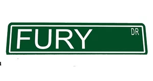 Letrero de calle de metal personalizado Fury Dr 6""x24"" Plymouth coche hombre cueva 42059 - Imagen 1 de 1