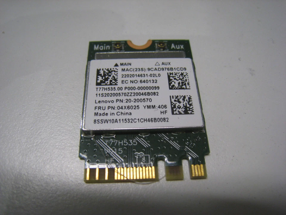 300M Realtek RTL8723BENF NGFF Wireless Wifi Card WLAN per Lenovo IBM FRU 04X6025 - Immagine 1 di 1
