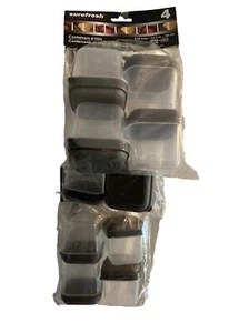 Sure Fresh Plastic Snack Containers with Lids, 4-ct. Packs - Picture 1 of 3