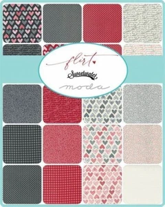 Moda Jelly Roll - Flirt 40 x 2.5" wide strips x 42/44" 100% Cotton - Picture 1 of 2