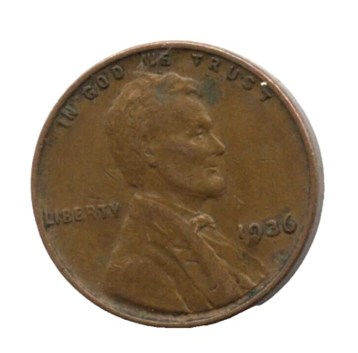 1936 PENNY UNREPORTED ERROR COULD BE VERY VALUABLE MISSING LEG OF R IN LIBERTY - Image 1 of 2